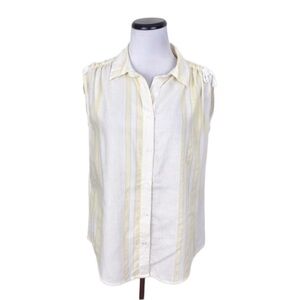 Nwt Maurices Striped Sleeveless Button Front Top